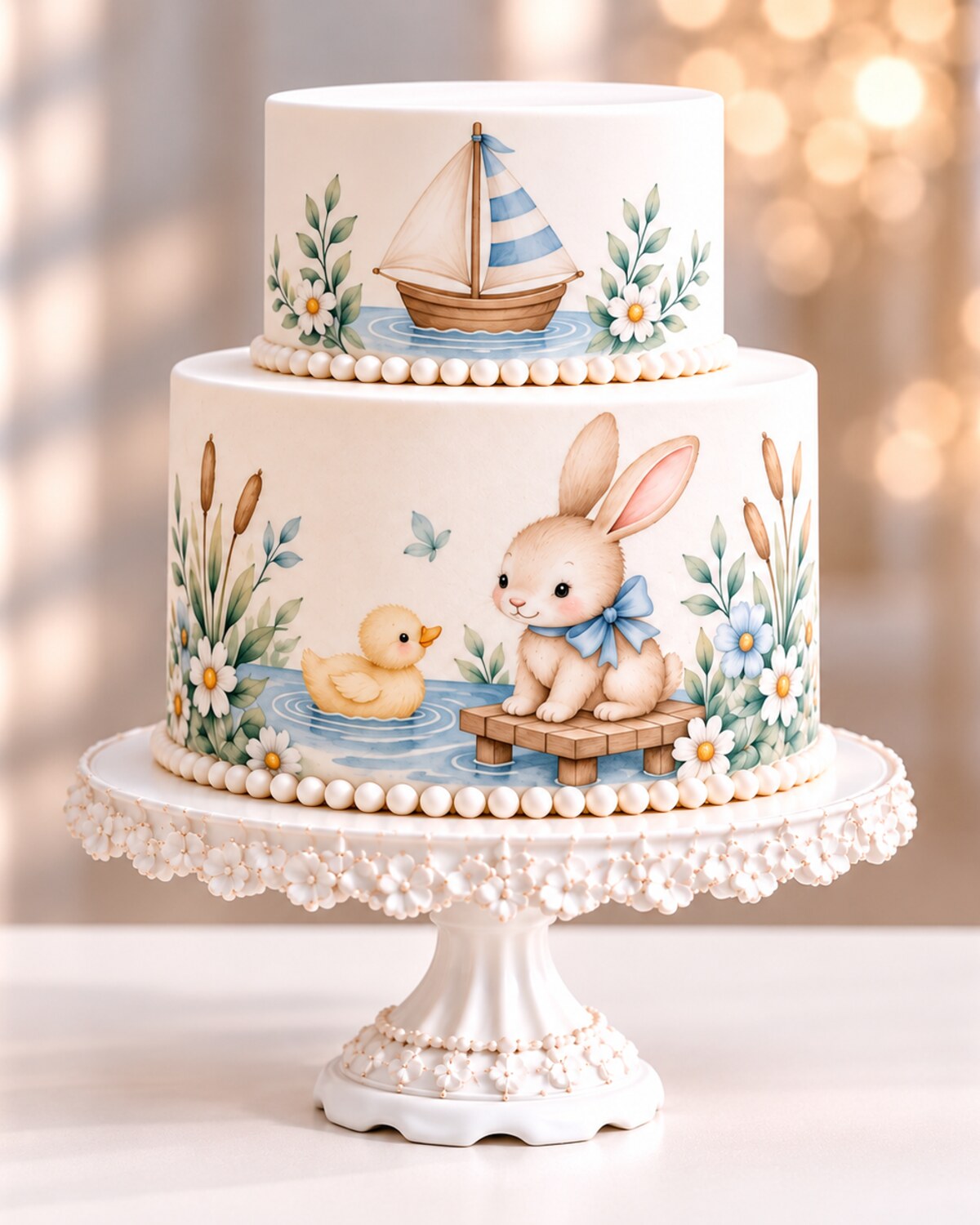 Bunny & Duckling — edible fondant decoration