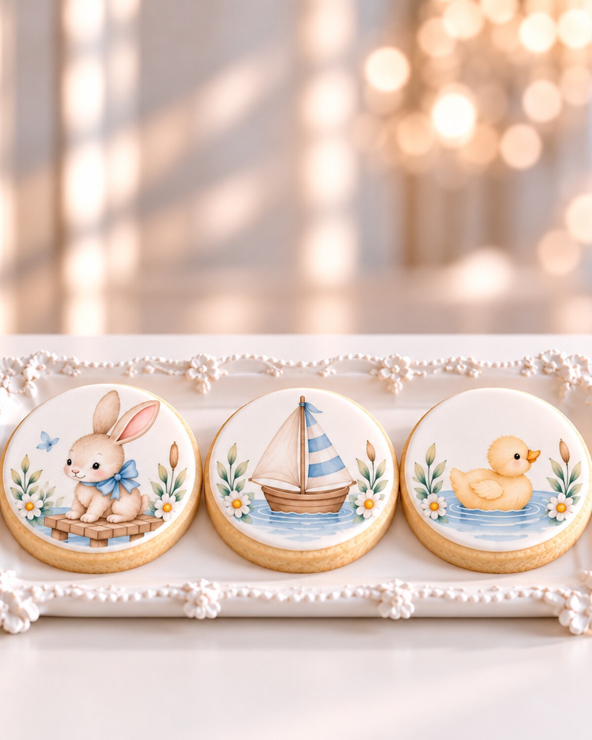 Bunny & Duckling — edible fondant design