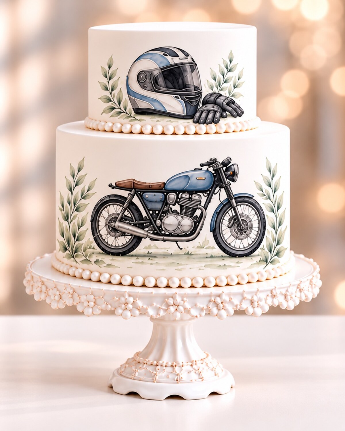 Motorcycle — edible fondant decoration