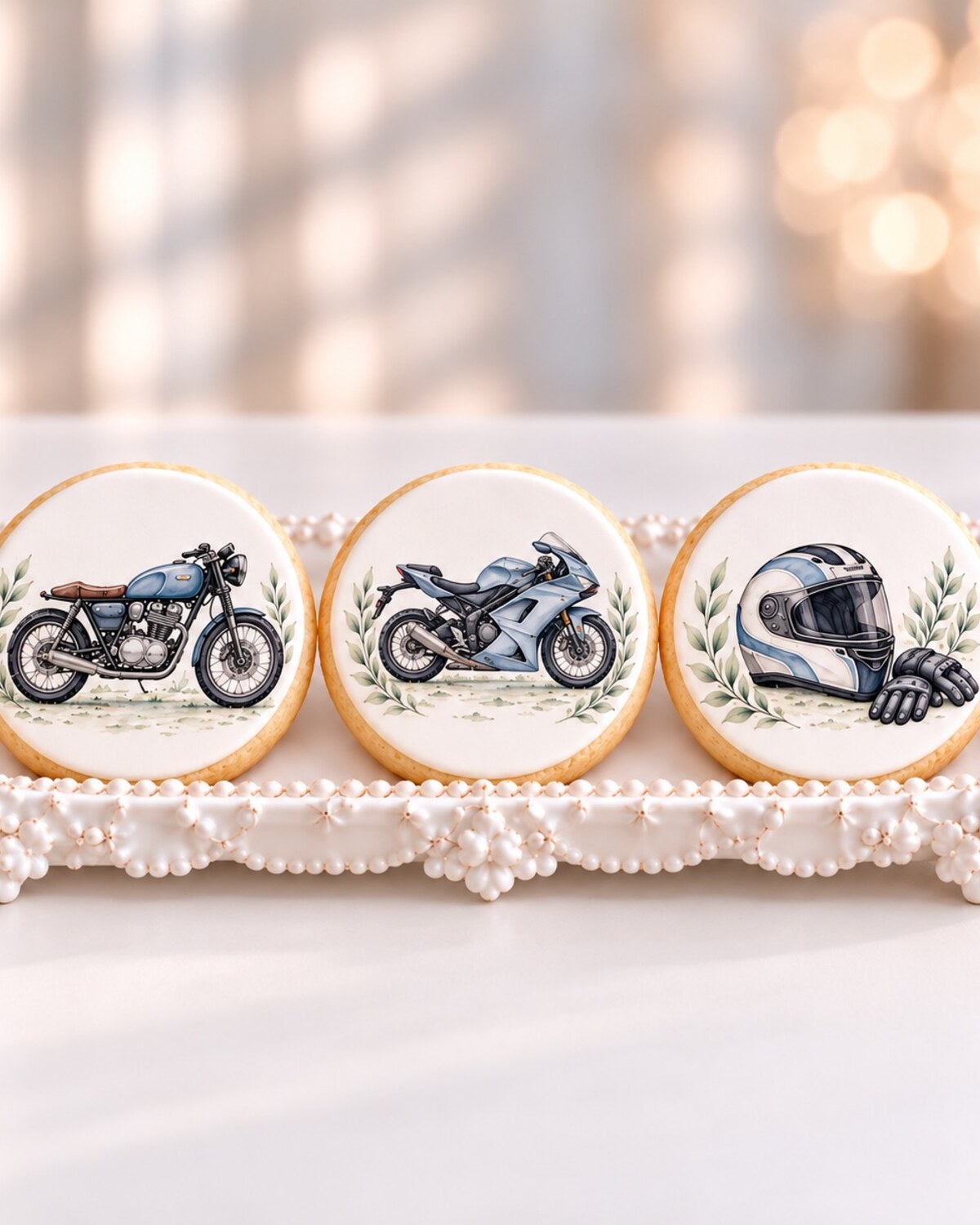 Motorcycle — edible fondant design
